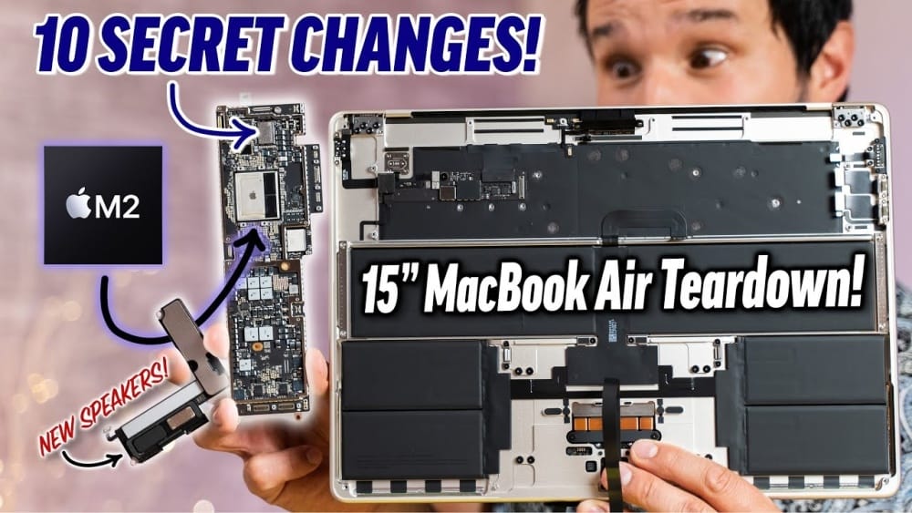 苹果 15 英寸 MacBook Air 拆解：256GB 规格采用单 NAND 芯片