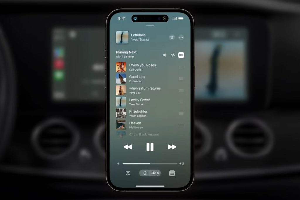 苹果 CarPlay 整合 SharePlay：乘客可共享和控制车内音乐