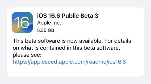 苹果发布 iOS / iPadOS 16.6 和 macOS Ventura 13.5 第 3 个公测版