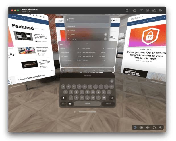 苹果visionOS 1.0开发者测试版发布，系统界面截屏流出