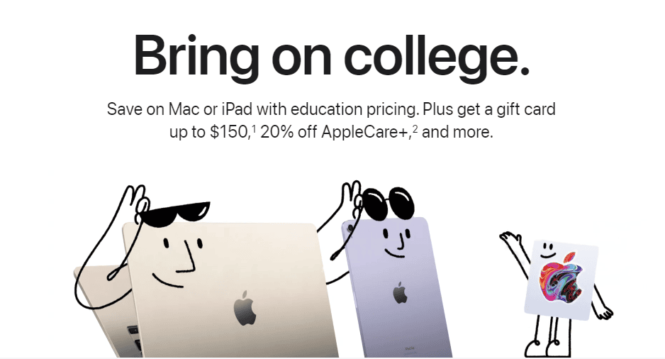 苹果美国开启 2023 教育优惠返校季活动：购买 Mac、iPad 赠送最高 150 美元礼品卡