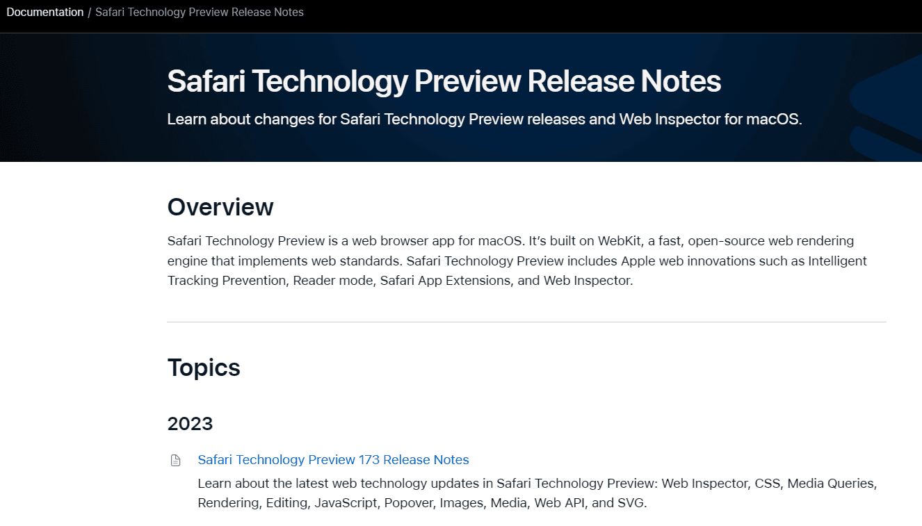 苹果发布 Safari 浏览器技术预览版 173：可将网站添加到 Dock，支持 JPEG XL、HEIC 图片格式