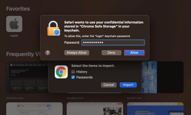 如何使用Mac将密码导入iCloud钥匙串