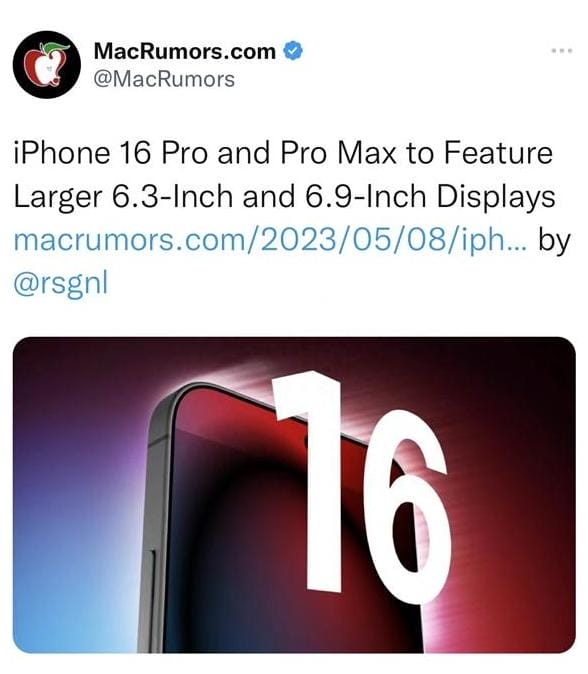 苹果变“大”了？iPhone16物料曝光，6.9英寸屏幕能接受吗？
