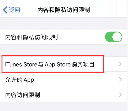 iOS 13 如何禁止下载应用和购买项目？