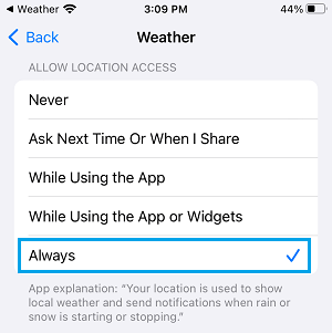 修复：天气小部件在iPhone上不起作用或更新