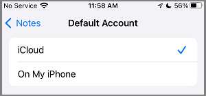 如何在iPhone上更改默认便签[备忘录]帐户