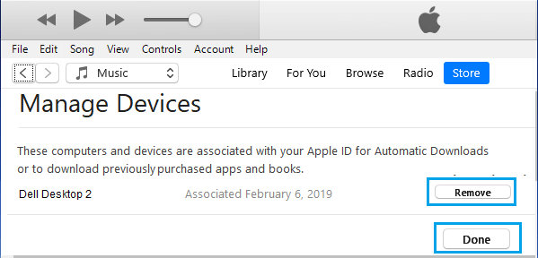 如何在iTunes上删除或取消对计算机的授权