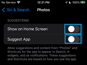 阻止照片出现在iPhone上的Spotlight搜索中