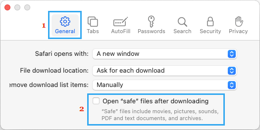防止Safari在Mac电脑上解压缩下载的文件
