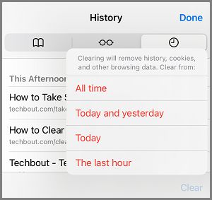 如何清除iPhone和iPad上的Safari浏览历史记录
