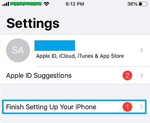 如何删除“完成设置您的iPhone”提示
