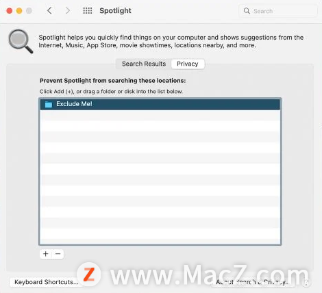 如何阻止特定文件在 Mac 上的 Spotlight 中显示